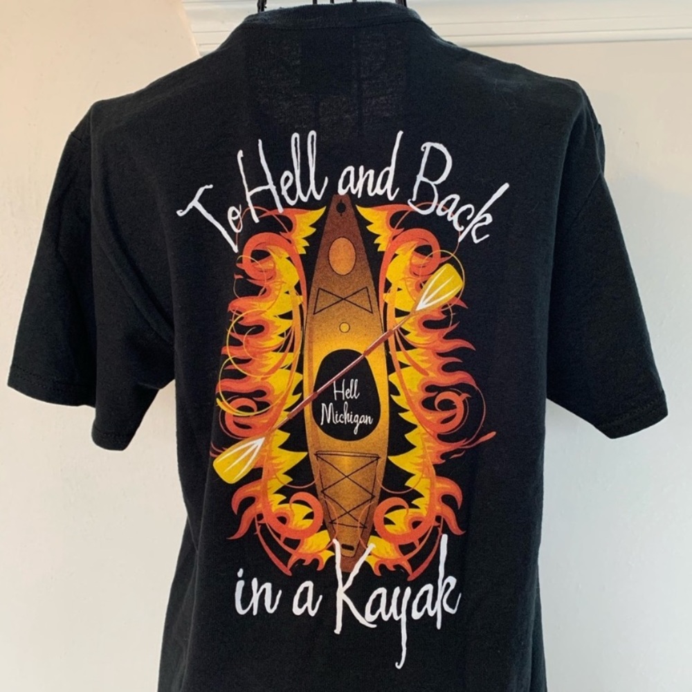 Jerzees Hell Canoe & Kayak Graphic Tee Shirt Sz S